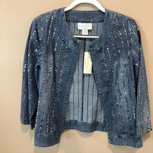 Bleu Bayou Sequence Jean Jacket